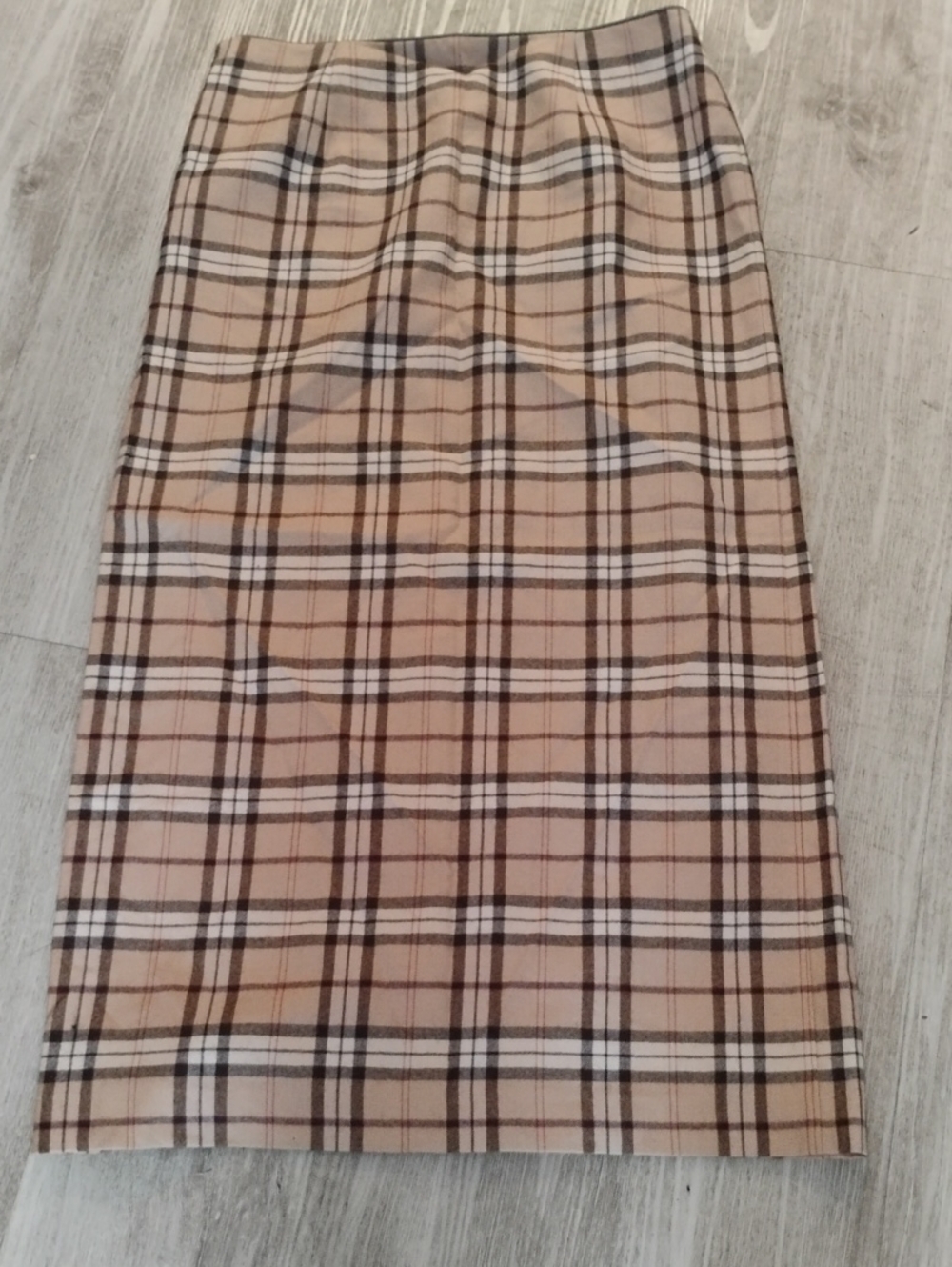 Vintage Plaid Beige High-Waist Women’s 100% Wool Skirt✨❤️🔥🔥 - Picture 8 of 8